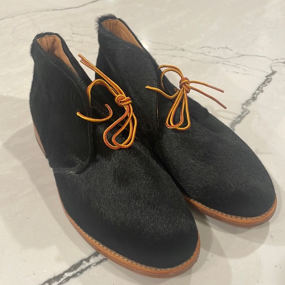 Mark Mcnairy Mcnasty pony hair chukka Boot size 10,5 US made in England. Mark McNairy New Amsterdam Blue Denim Chukka Boots Made in  main image 3